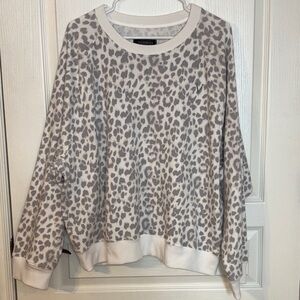 Victoria's Secret Gray and White Animal Print Sweatshirt